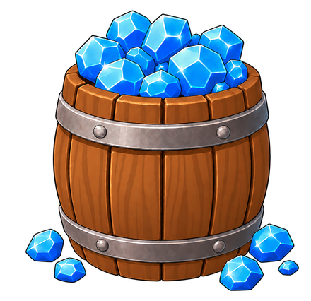 A barrel full of gems