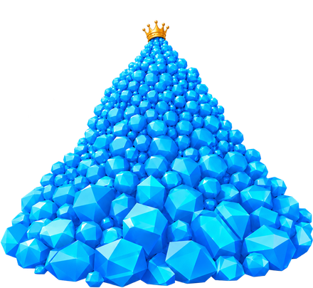 A mountain of gems